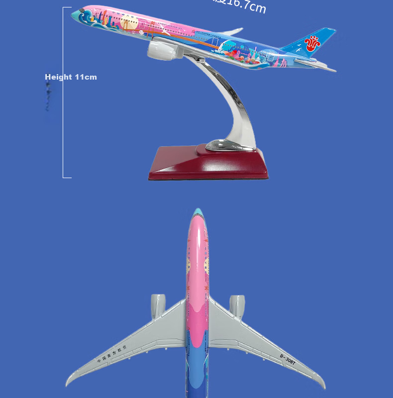 CHINA SOUTHERN Airplane Model Passenger Aircraft Static Display A350-47 Vitality Bay Area Children's Day Gift 8