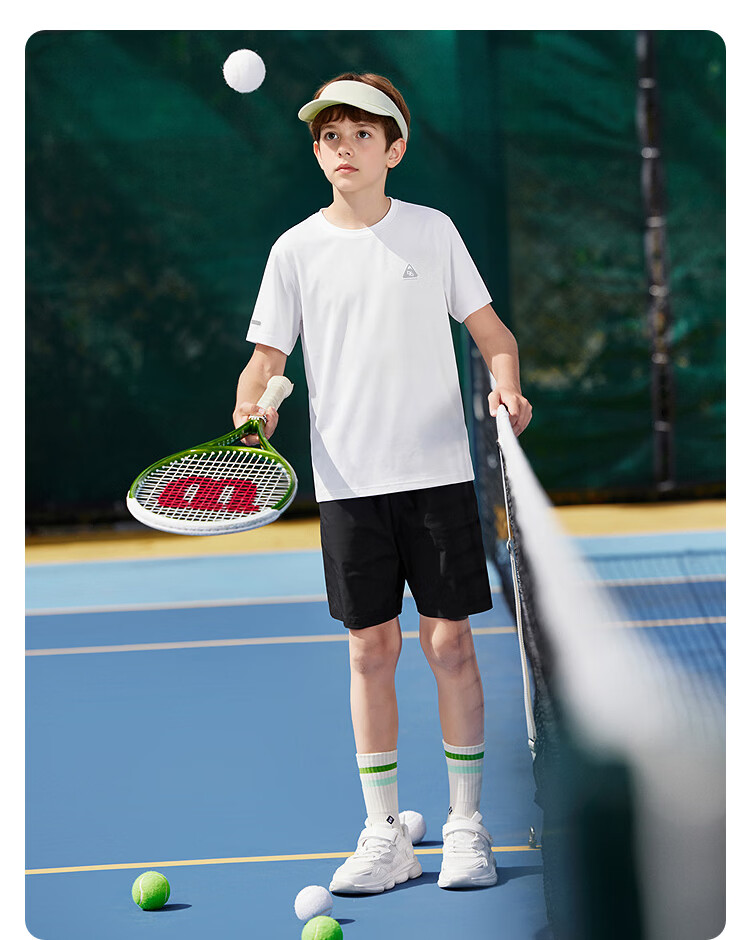 Balabala Kids Boys Short Sleeve Set Girls Two-Piece T-Shirt 2026 New Summer Quick-Dry Sports Pants Cooling 43