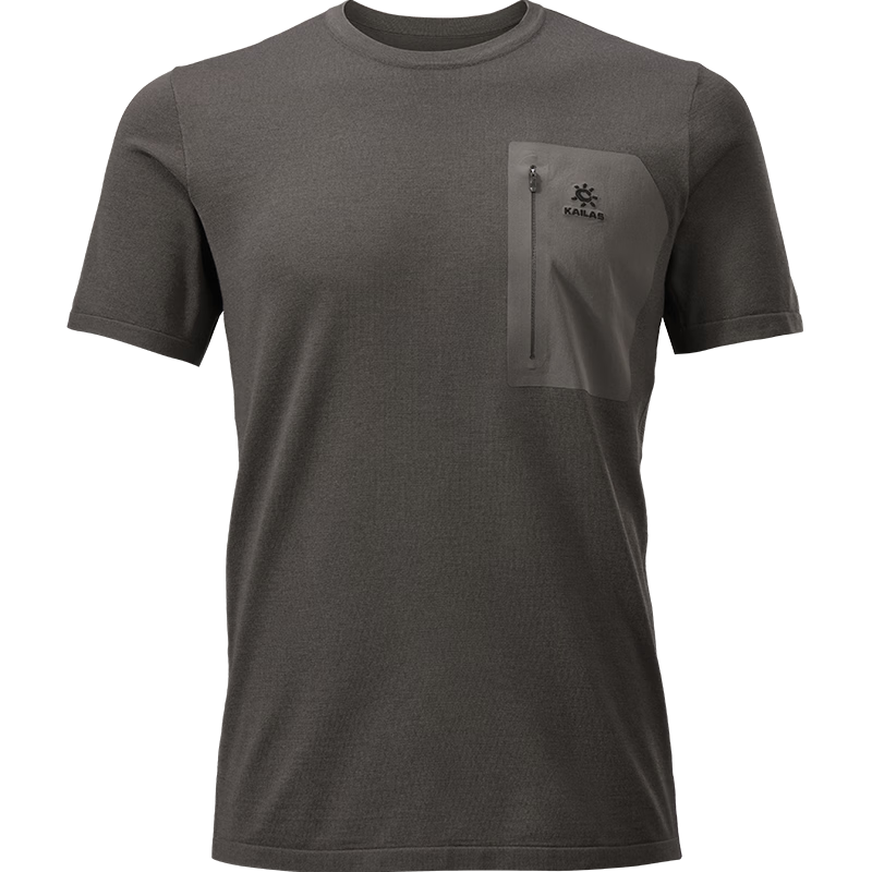 KAILAS Merino Wool Crew Neck Short Sleeve T-Shirt Men Outdoor Hiking Breathable Quick-Dry Summer