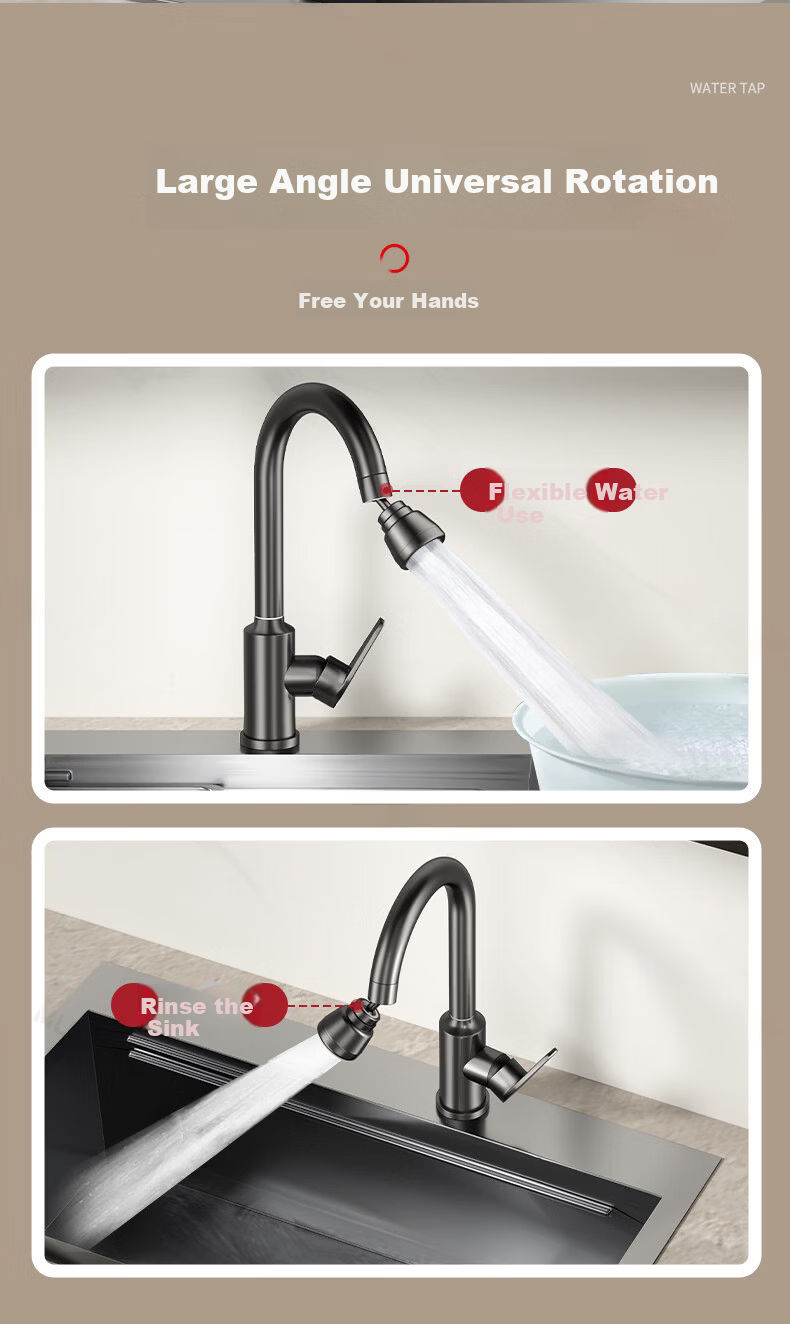 Baihan Kitchen Faucet Hot and Cold Household Sink Faucet for Washing Vegetables and Dishes 5