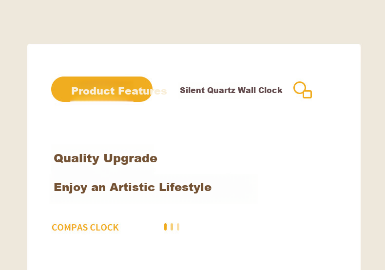 Compas Silent Modern Minimalist Quartz Wall Clock for Living Room, New Home Use, 30cm, Chestnut Brown 1588 2