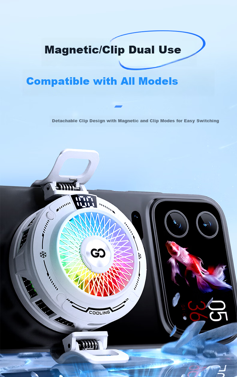 Zhiguozhe Wind-Suction 100-Level Magnetic Cooling Phone Cooler Ice-Making Semiconductor Cooling Clip for Gaming and Live Streaming Compatible with Apple 29