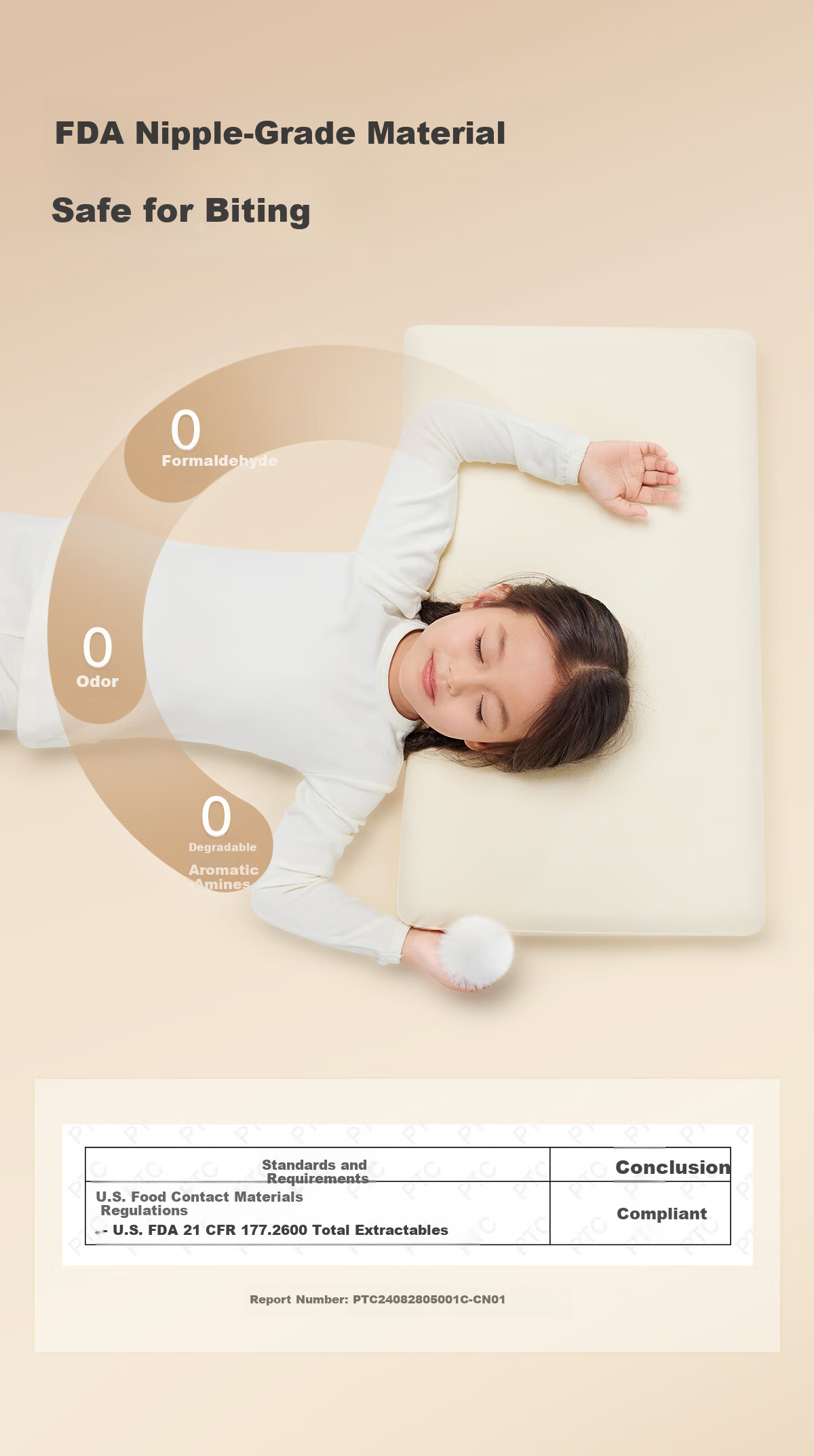 Kingkoil Children's Pillow, Baby-Specific Memory Foam Pillow Core, Silicone Pillow, Breathable And Washable, for Ages 3-6, Moon Ship Desig 4