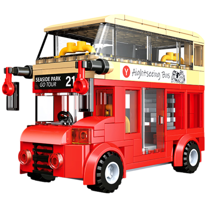 DAQI Sightseeing Double-Decker Bus Toy Building Blocks Model for Ages 6-12 Educational Enlightenment Development Birthday Gift for Boys