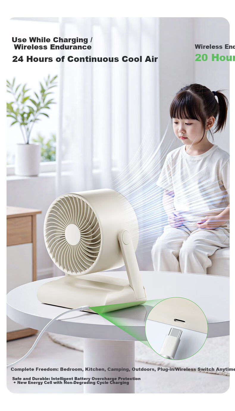 Portable USB Ion Negative Ion Desktop Fan Ultra-Quiet Lightweight Small Electric Fan for Dorm Office Home Outdoor Camping Air Purifier Fan Plug-in White 12