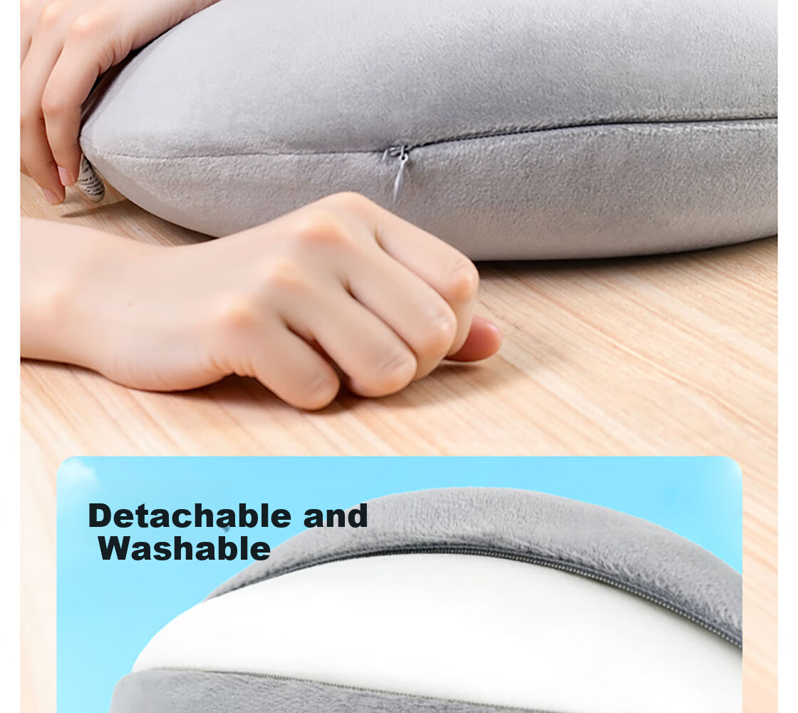 MINISO Comfortable Neck Support U-Shaped Memory Foam Travel Airplane Neck Pillow Portable Light Gray (with Storage Bag) 8