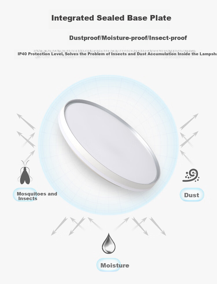 Foshan Lighting Modern Simple Ceiling Lamp 36W Three-Color Adjustable for Study Room Children's Room Corridor Chenyao 4
