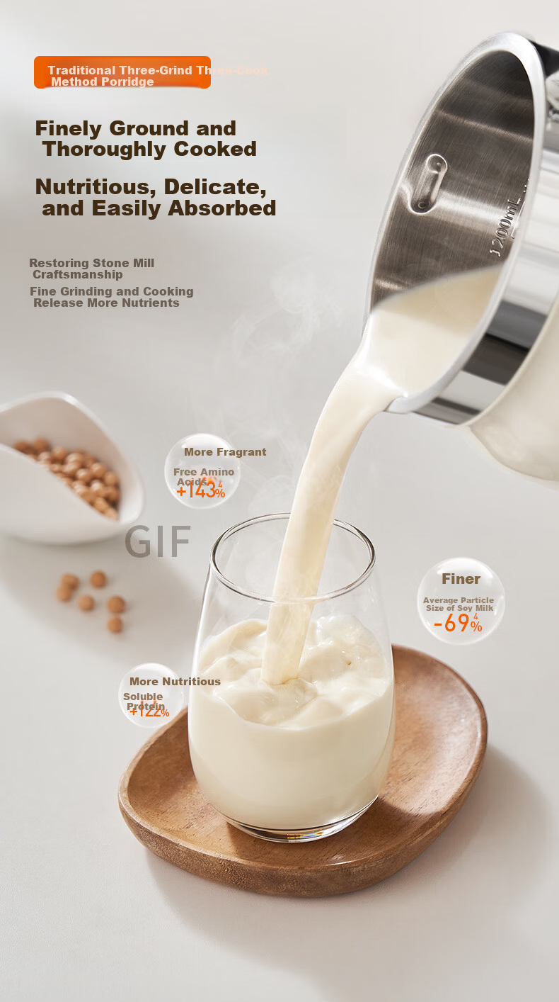 Joyoung 1.2L Titanium Soymilk Maker 316 Titanium Steel 0 Coating Variable Frequency Quiet Home Use Fully Automatic No Boil No Filter PL1180 10