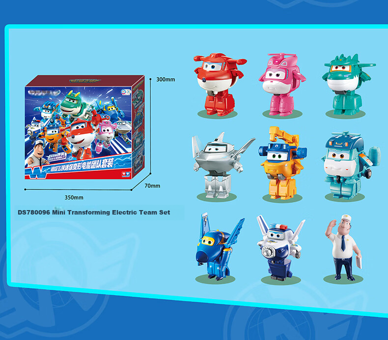 AULDEY Super Wings 13-Piece Interstellar Guardian Transforming Robot Toy Gift Set for Kids 21