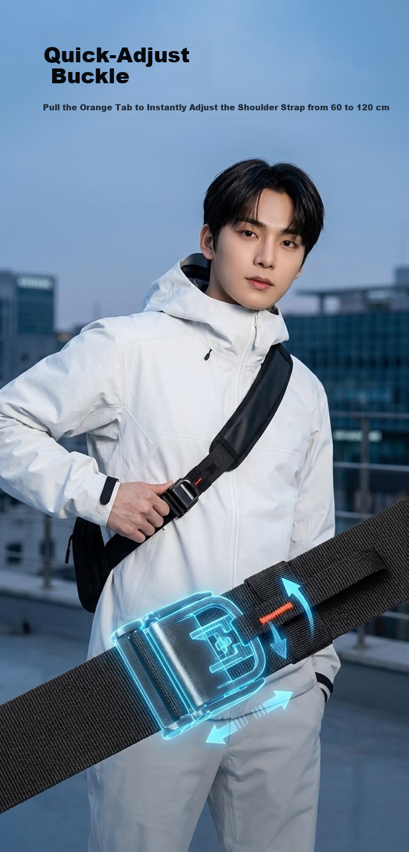JD Jingzao Explorer Pro Crossbody Chest Bag Waist Bag Shoulder Bag for Men and Women Tablet Switch Portable Messenger Bag 11