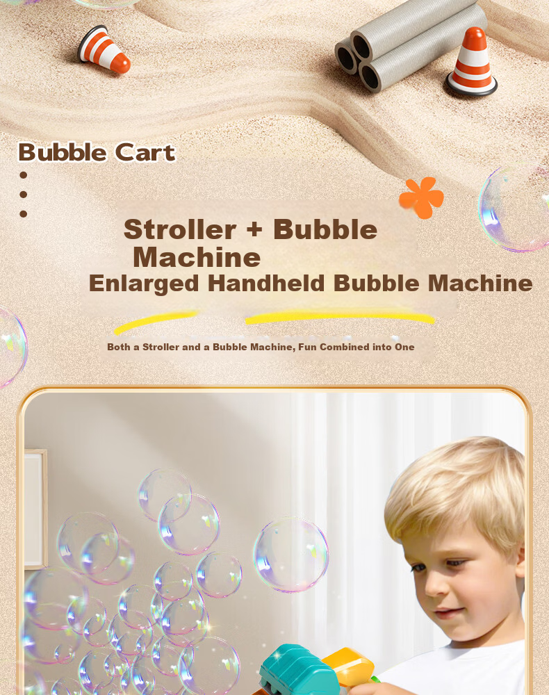 Dimanqi Children's Excavator Bubble Blower Walker Baby Push Toy Birthday Gift for Children's Day 4