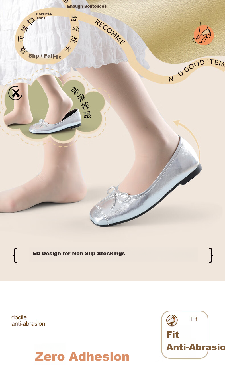 Langsha 2 Pairs Silicone Heel Pads Anti-Slip Heel Protector Prevent Blisters High Heel Insoles Shoe Size Reducer for Women 6