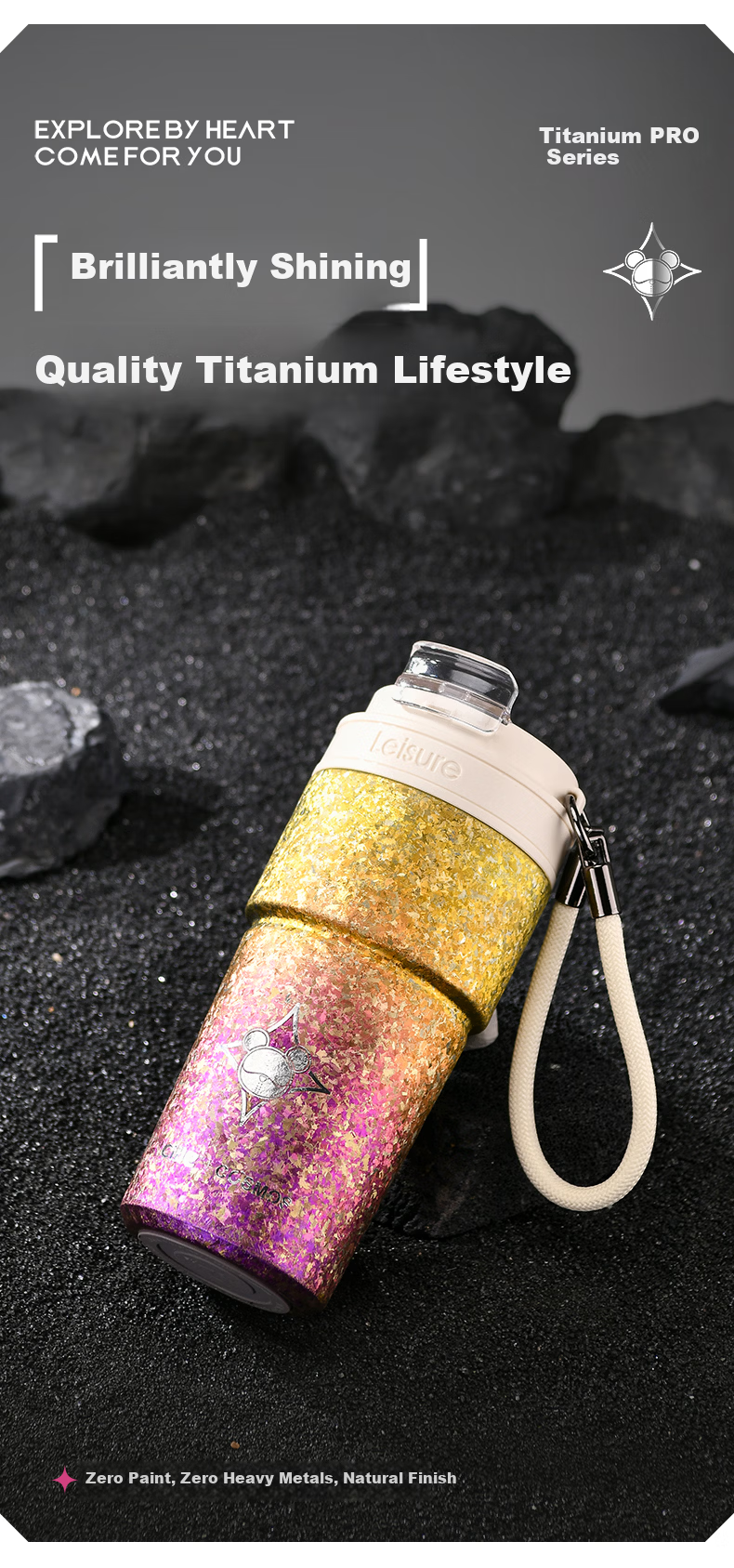 Cille Pure Titanium High-Value Coffee Cup Insulated Thermal Titanium Mug Office Water Cup Birthday Gift for Girlfriend 9