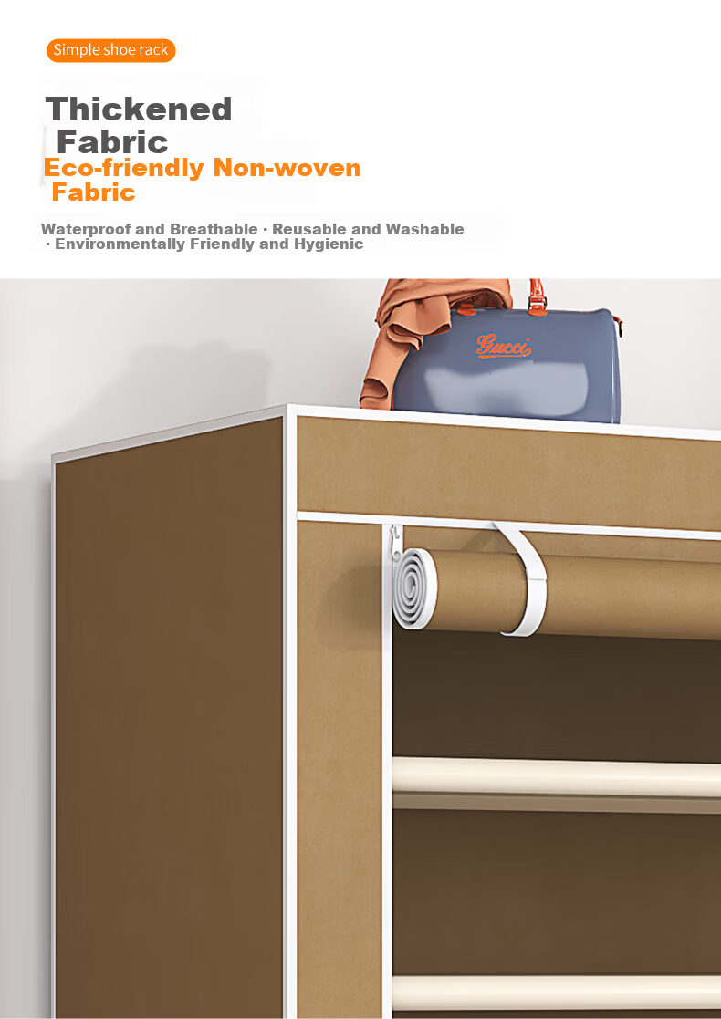 WoJia Seven-Tier Shoe Rack Home Entrance Multi-Layer Dustproof Large Capacity Storage Cabinet for Rental Apartments 6