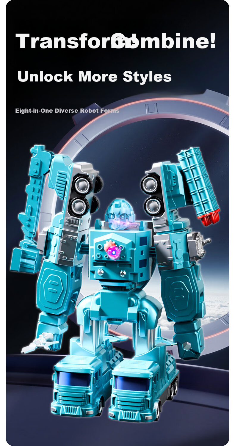 Floating Magnetic Transforming Robot Children's Educational Toy Magnetic Building Blocks Military Series Children's Day Gift 9