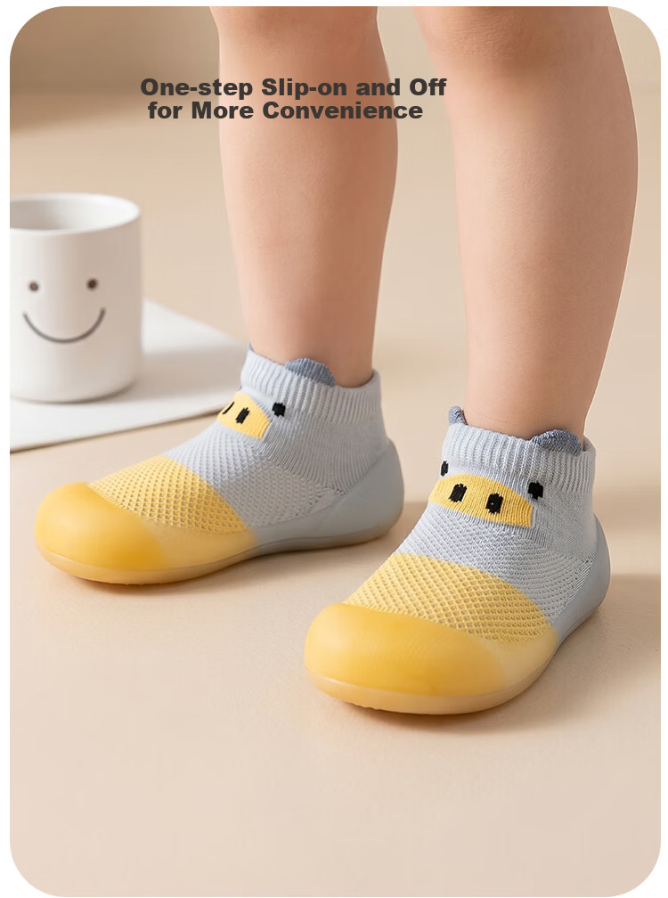 9i9 Baby Toddler Walking Shoes Floor Socks Children's Socks Summer Indoor Outdoor Soft Sole Early Education Shoes B139 Yellow Size 26/27 7