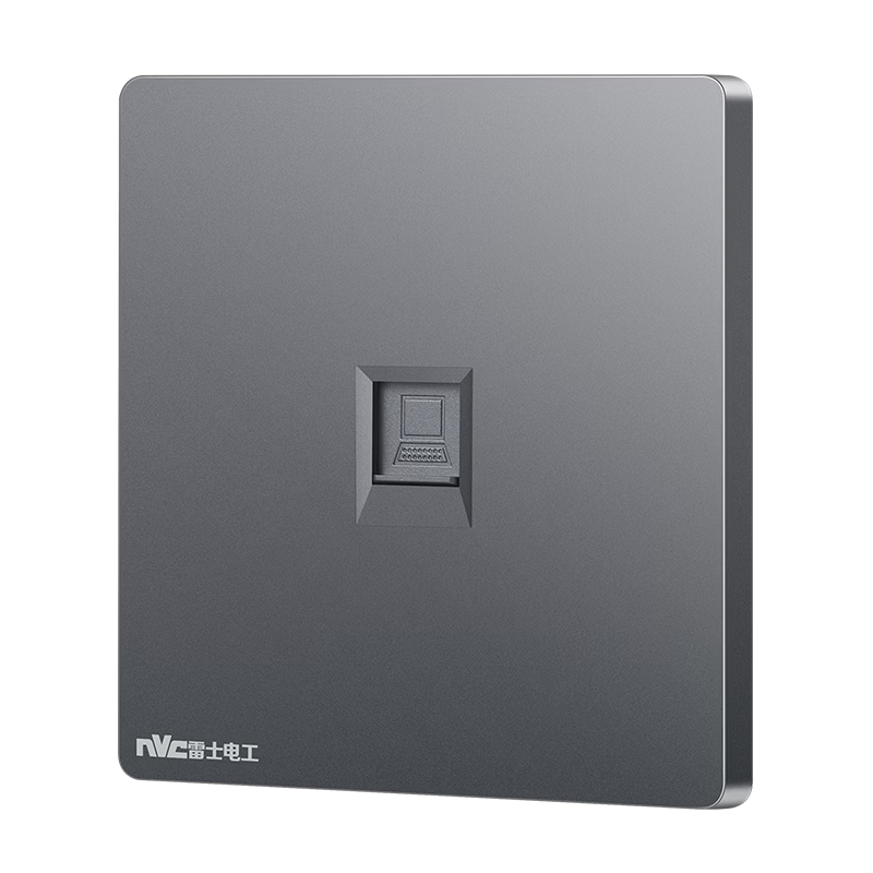 NVC Lighting Switch Socket Single Port Cat6 Network Socket Ultra-thin Panel N29 Mist Gray