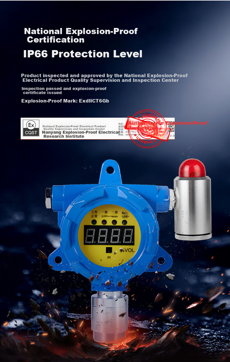 BAOSHIAN GTYQ-DX101 Combustible Gas Alarm Detector Industrial Gas Detector Combustible Gas Detector 4