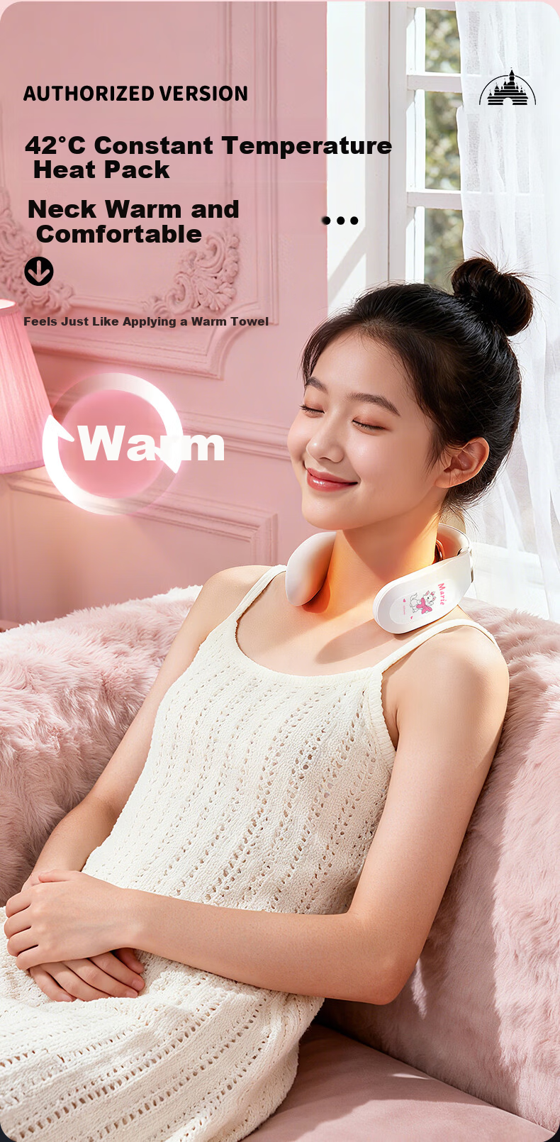 Disney Marie Cat Cervical Massager Neck and Shoulder Massager Neck Care Device Gift for Girls Children's Day Graduation Birthday Practical Gift 13