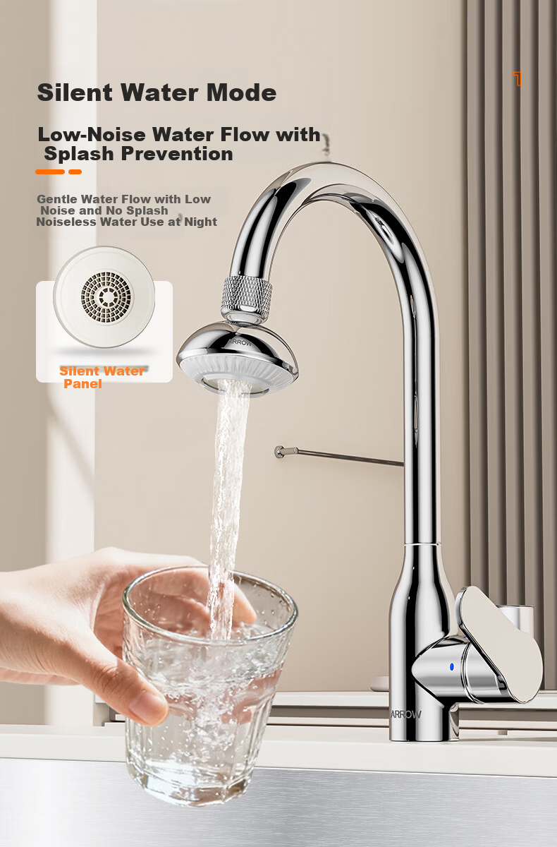 ARROW HT Small UFO Pressurized Splash-Proof Faucet Aerator Extender Dense Water Multi-Function 360° 6