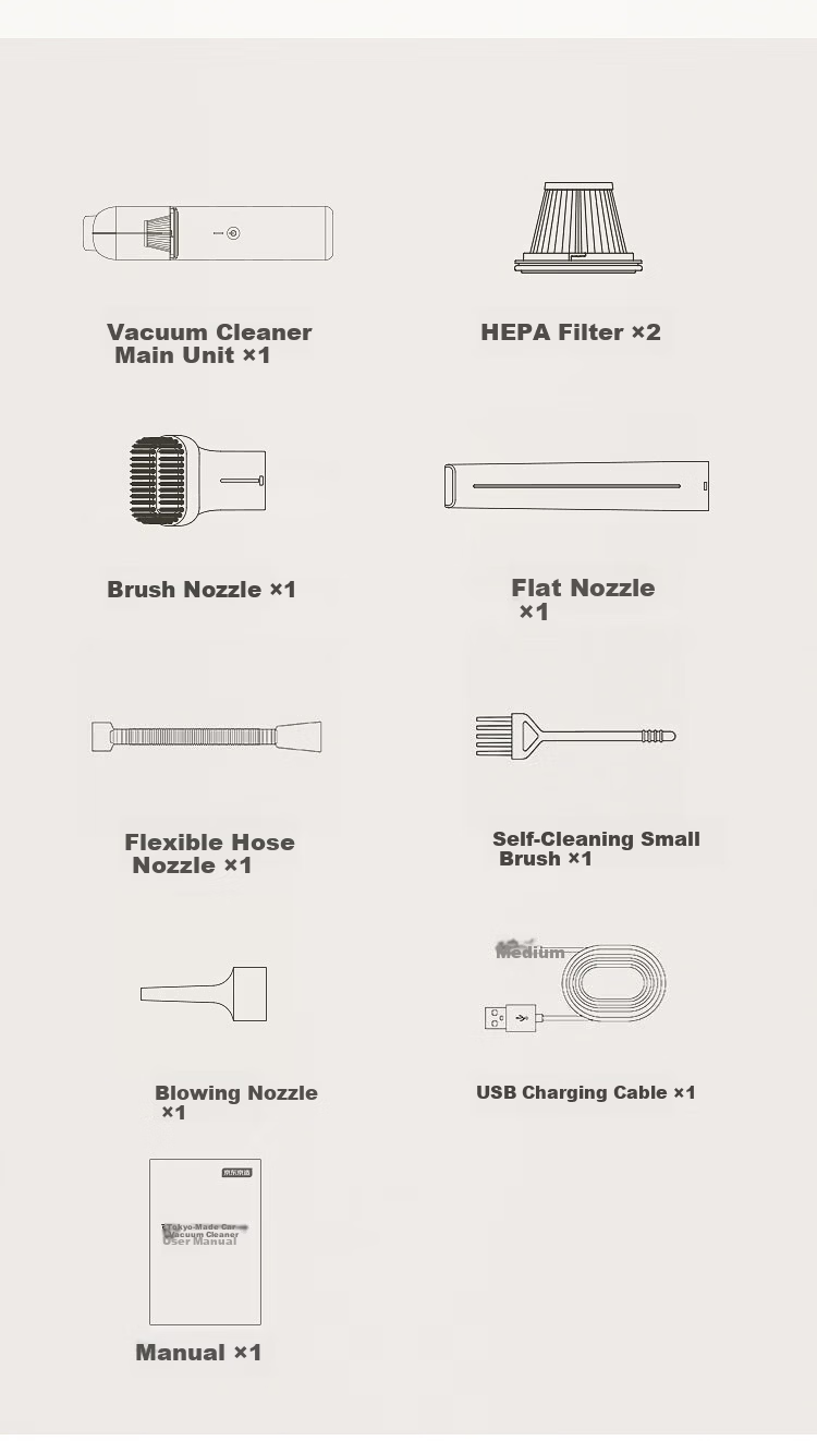 JD Jingzao High-Performance Handheld Wireless Car Vacuum Cleaner 9Kpa Powerful Suction Blower and Vacuum All-in-One Long Battery Life Multi-Purpose Pet Hair Dust Mite Removal Car and Home Accessories 10