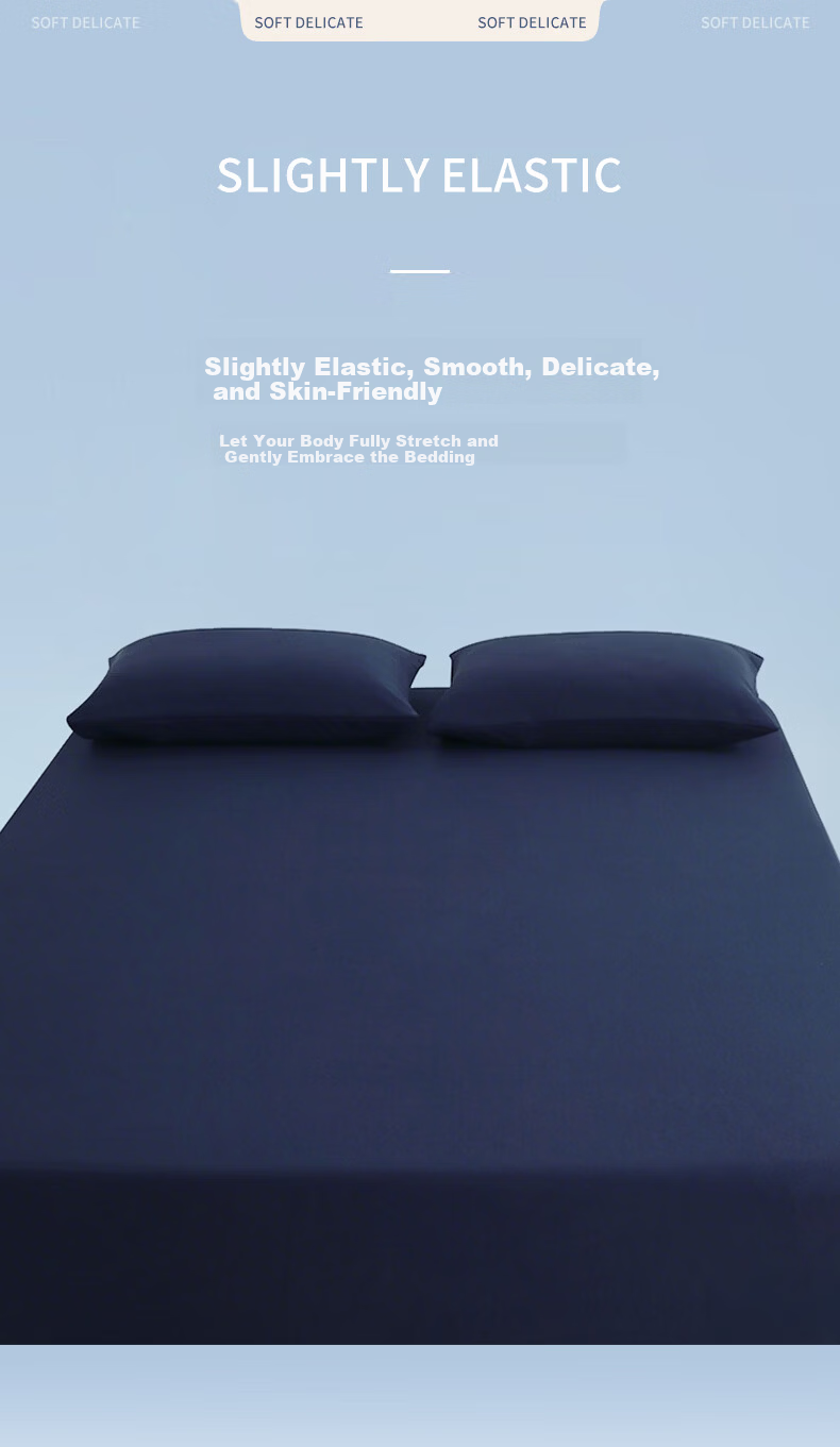SOMERELLE Class A Knitted Cotton Deep Sleep Fitted Sheet Single Piece Summer Cooling Breathable Mattress Protector Cover 1.5m x 2m 4