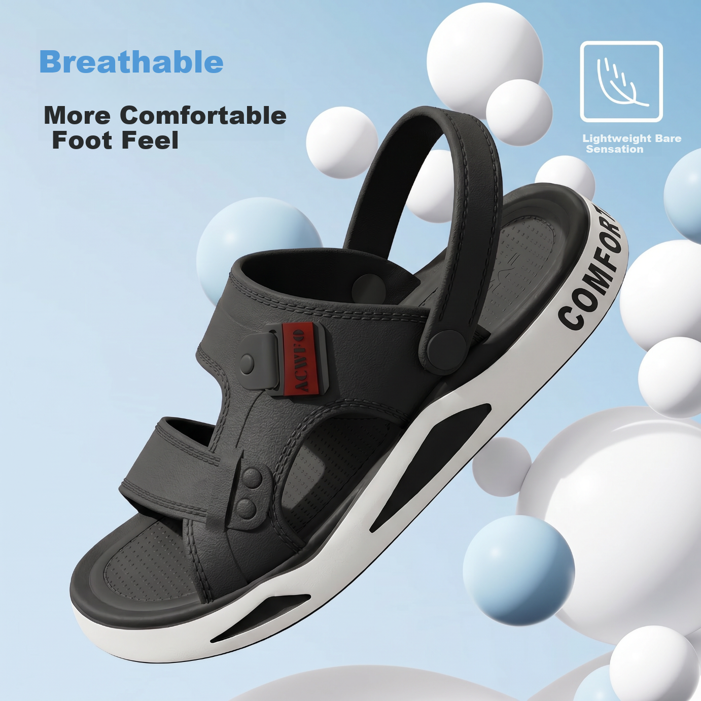 Grace Antibacterial Men's Slippers Summer 2026 New Outdoor Beach Non-Slip Sandals Odor-Resistant Dual-Purpose Men's Sandals