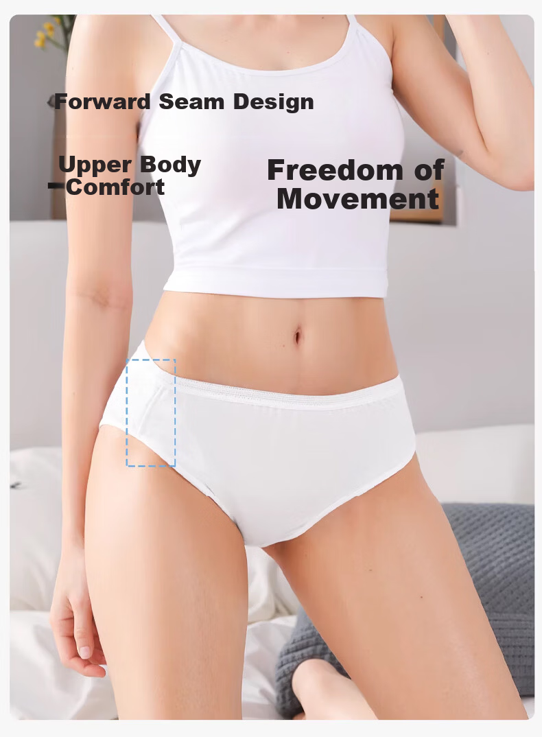 Beianshi Disposable Women's Sterilized Maternity Postpartum Travel Portable Underwear 5-Pack L 13