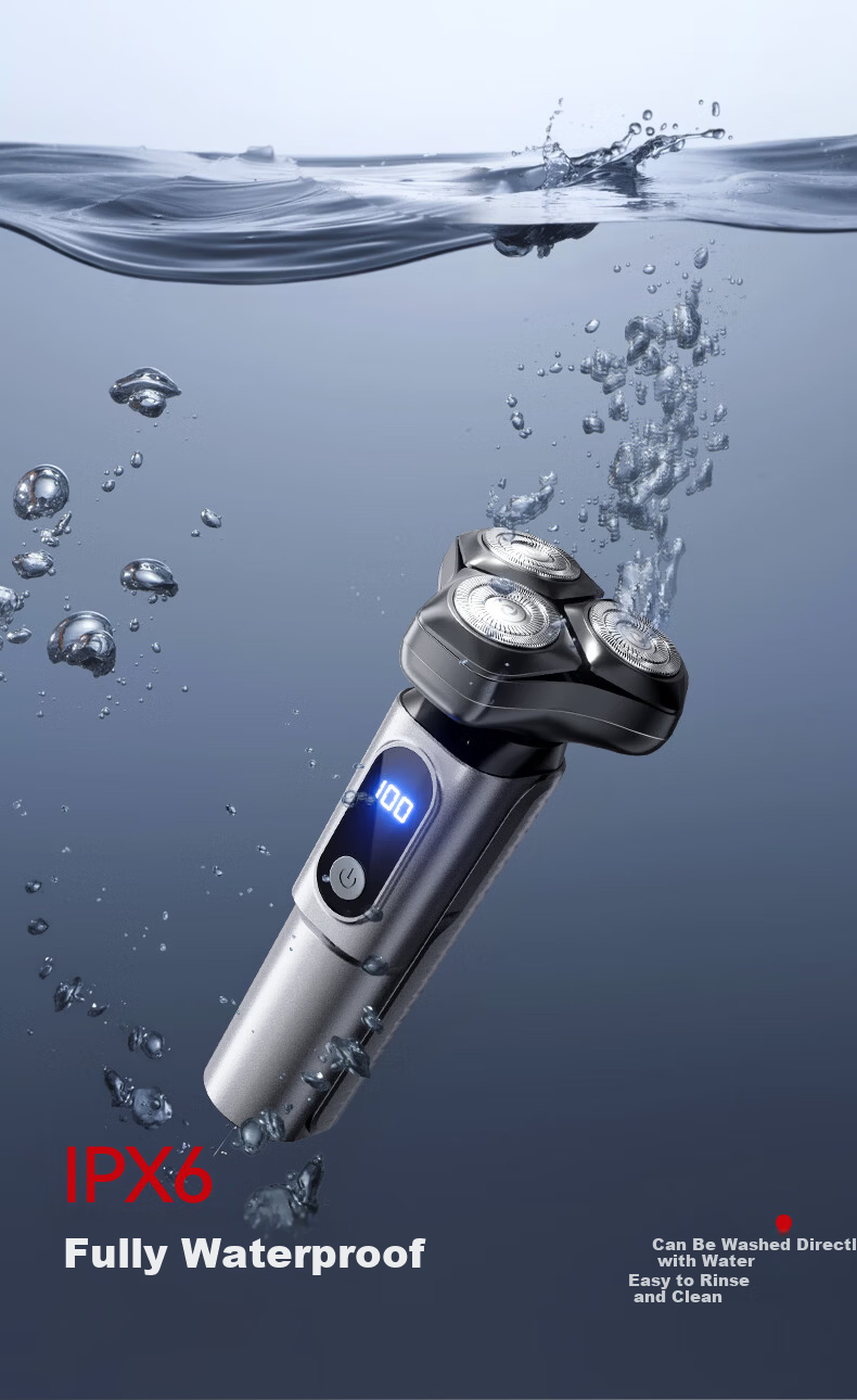 AUX Electric Shaver for Men Waterproof Rotary Electric Razor Sensitive Skin Powerful Portable Practical Birthday Gift for Boyfriend Husband 9