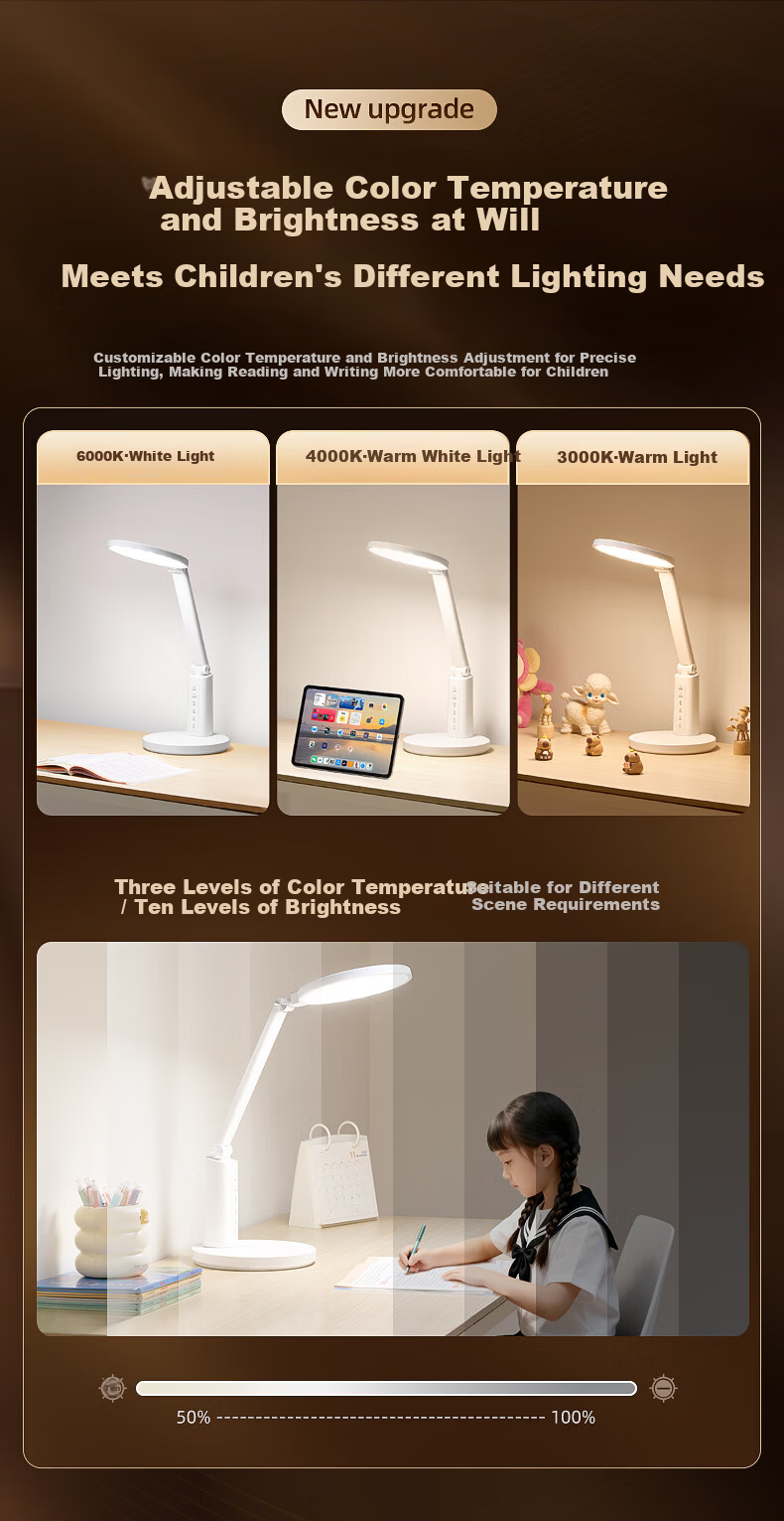 Xifeng Eye Protection Desk Lamp Student Study Bedside Bedroom Children's Reading Dormitory Table Lamp 7