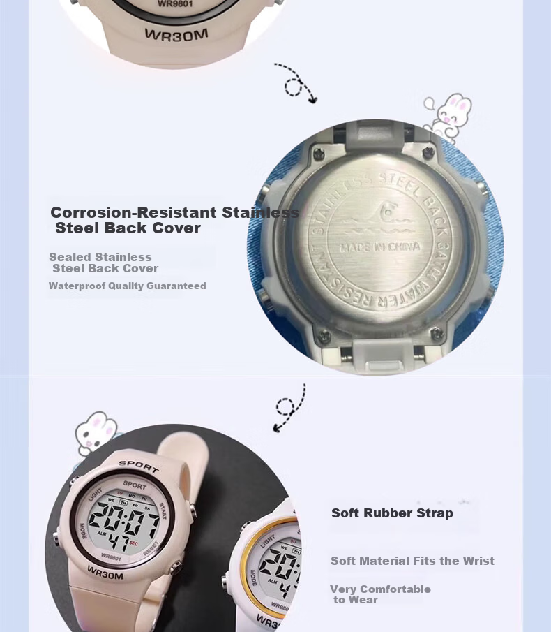 YAJIA Digital Watch Waterproof Multifunctional Sports Student Watch for Kids Teens Fashion Ins Style 11