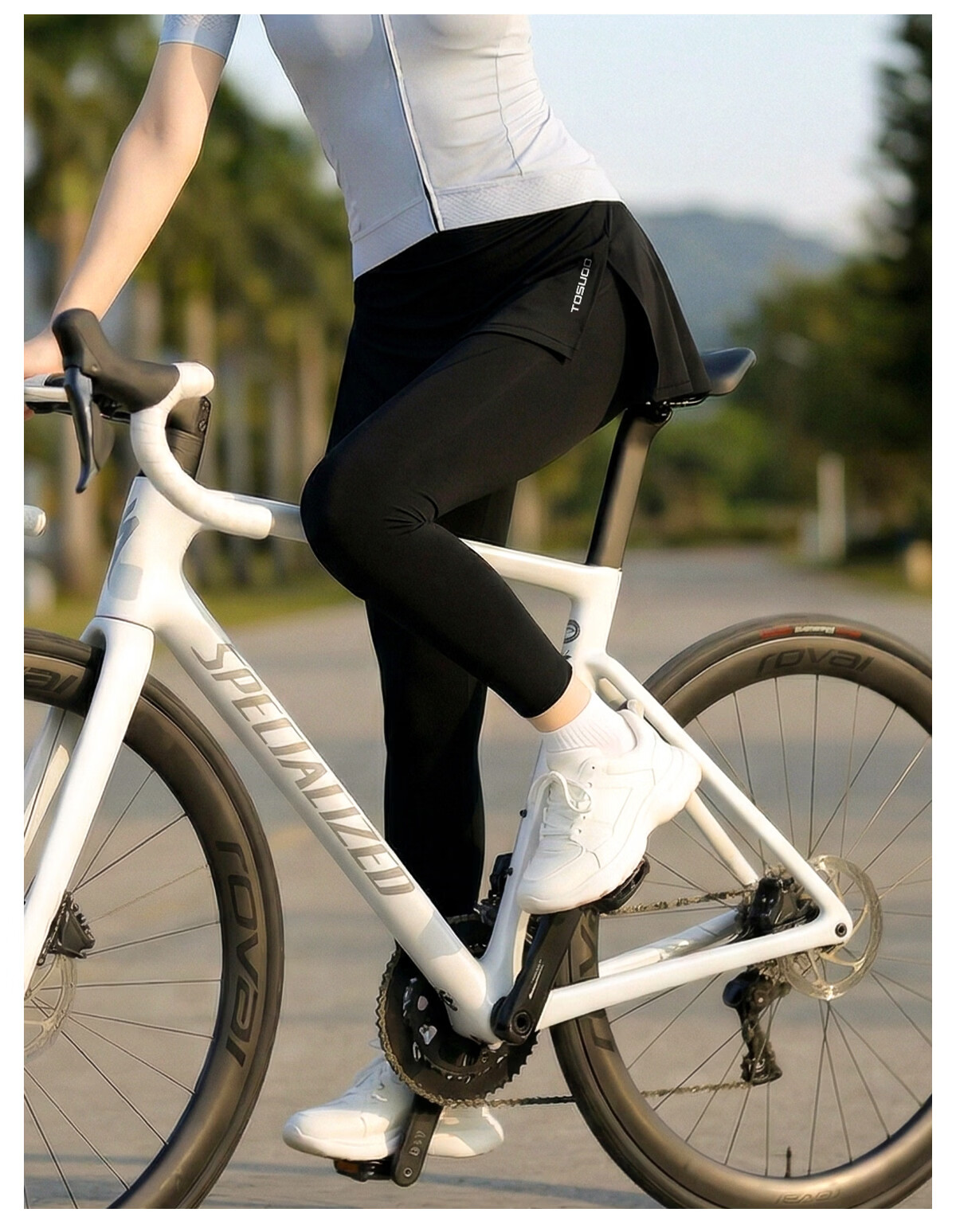 Captain Tas Summer Women's Road Small Folding Bike Cycling Skirt Pants Hip Cover Slimming Casual Sun Protection Long Pants 12