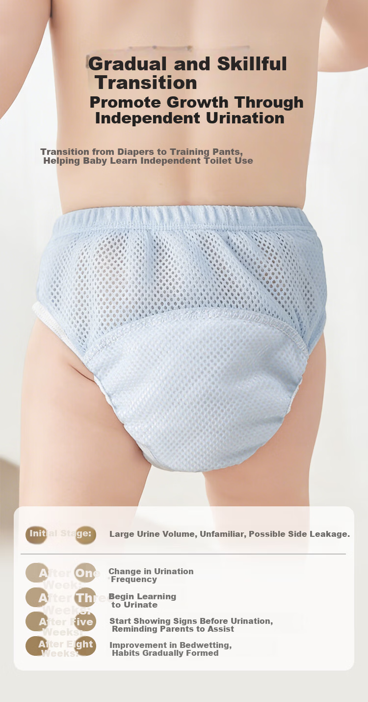 Aibao Baby Potty Training Pants Pure Cotton Diaper Cover Baby Waterproof Pants Diapers for Boys 2 Pieces Size 100 S821 4