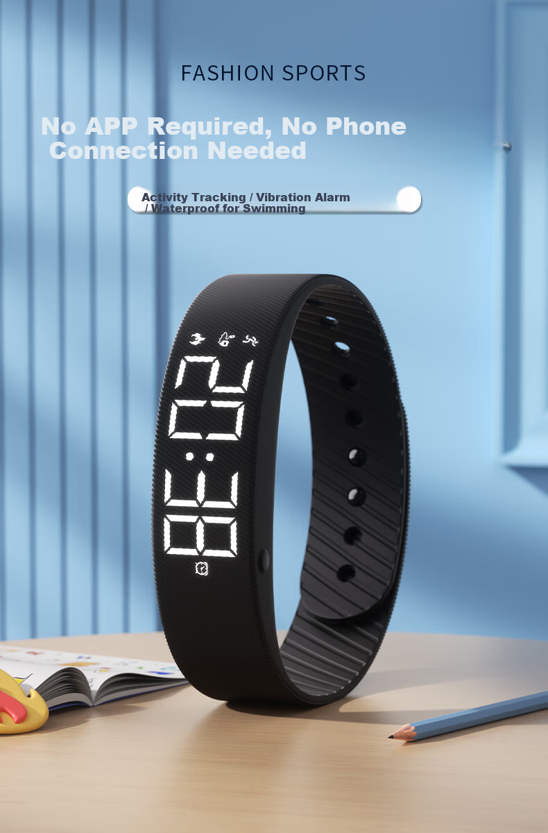 Koshi Student Sports Watch Waterproof Swimming Electronic Silent Vibration Alarm Clock for Boys Middle School Students 1