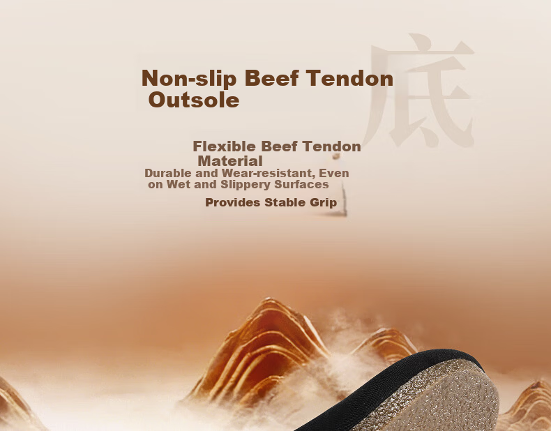 Taiheyuan Old Beijing Cloth Shoes Men Spring New Genuine Cow Tendon Non-Slip Slip-On Breathable Bamboo Fiber Odor-Resistant Cloth Shoes 12