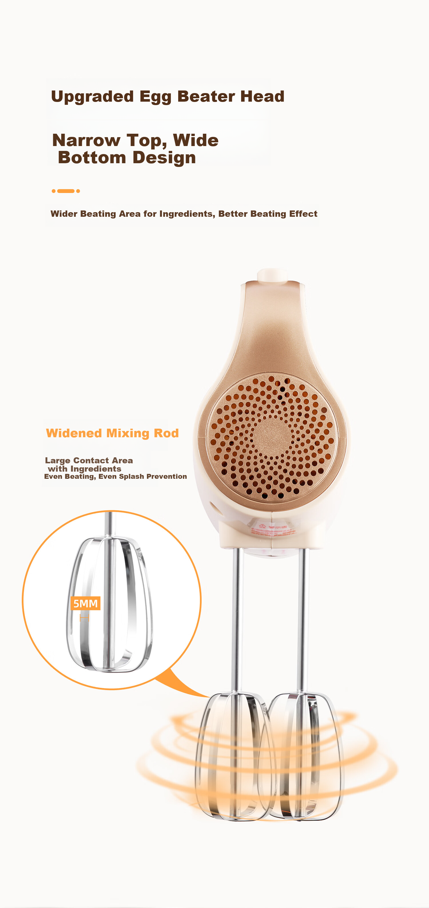 Shunran [Price Protection 618] Electric Egg Beater Baking Tool Cake Cream Whisk Mixer Food Processor 300W High Power Four-Whisk SRZ-1830B 3