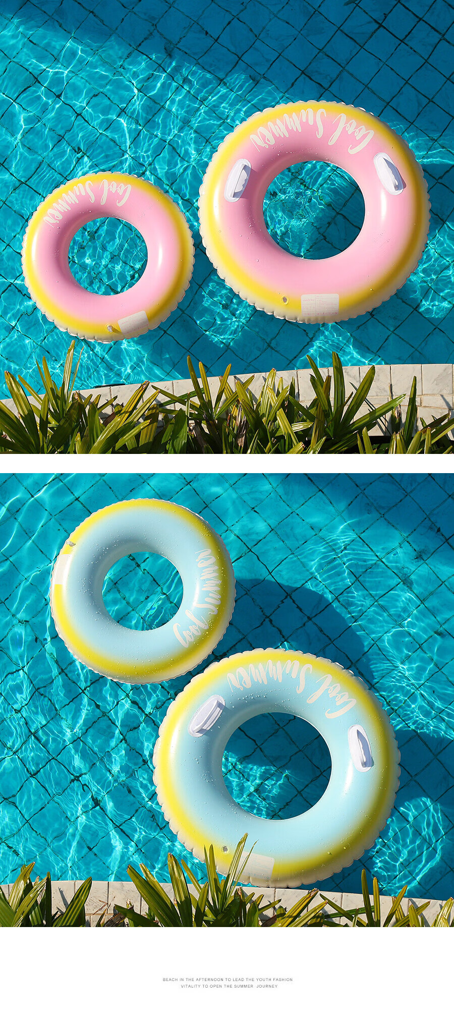 Kangdila Family Swimming Ring Double Airbag Adult Thickened Water Toy Life Buoy Enlarged Buoyancy Anti-Tip Underarm Beginner 3