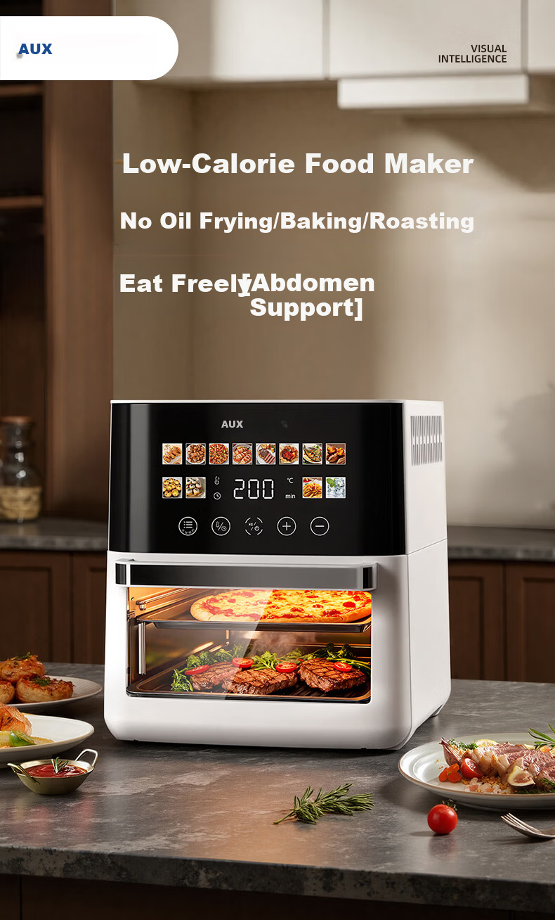 AUX 12L Air Fryer Oven Combo 2026 New Model Multifunctional Large Capacity Auto Flip Stainless Steel Interior 1