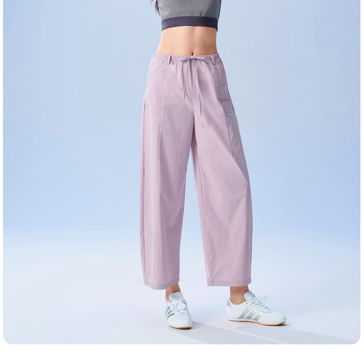 361° Women's Lightweight Outdoor Ice-Cooling Sun Protection Capri Pants Summer Thin Loose Casual Straight-Leg UPF50+ 33
