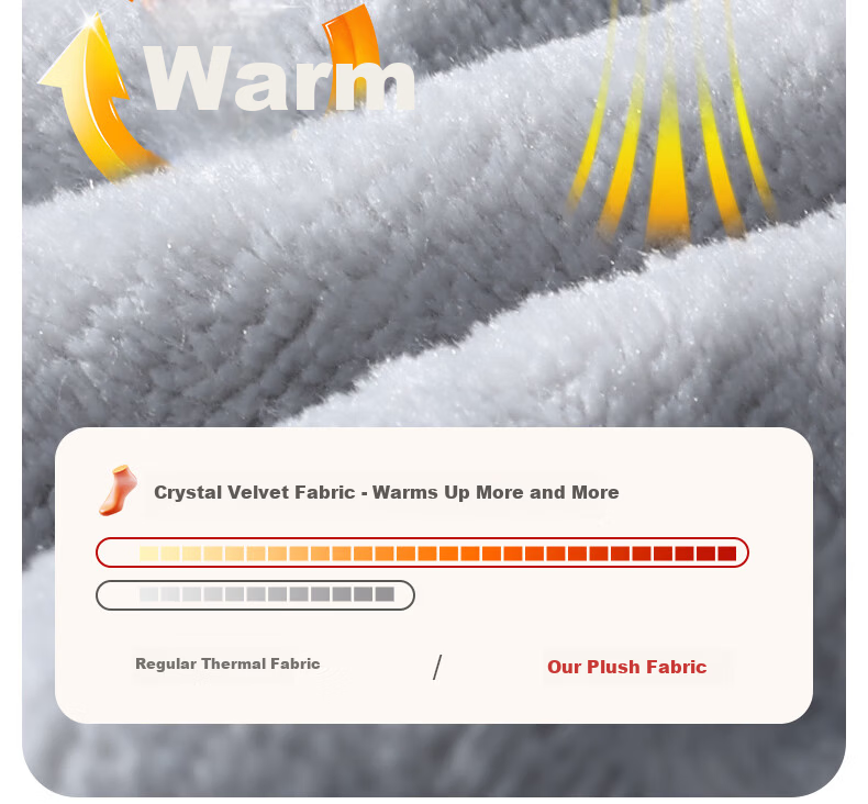 Bonnie Family 2 Pairs Men's Warm Insoles Soft Elastic Comfortable Thickened Fleece Winter Cold-Resistant Cotton Insoles 8