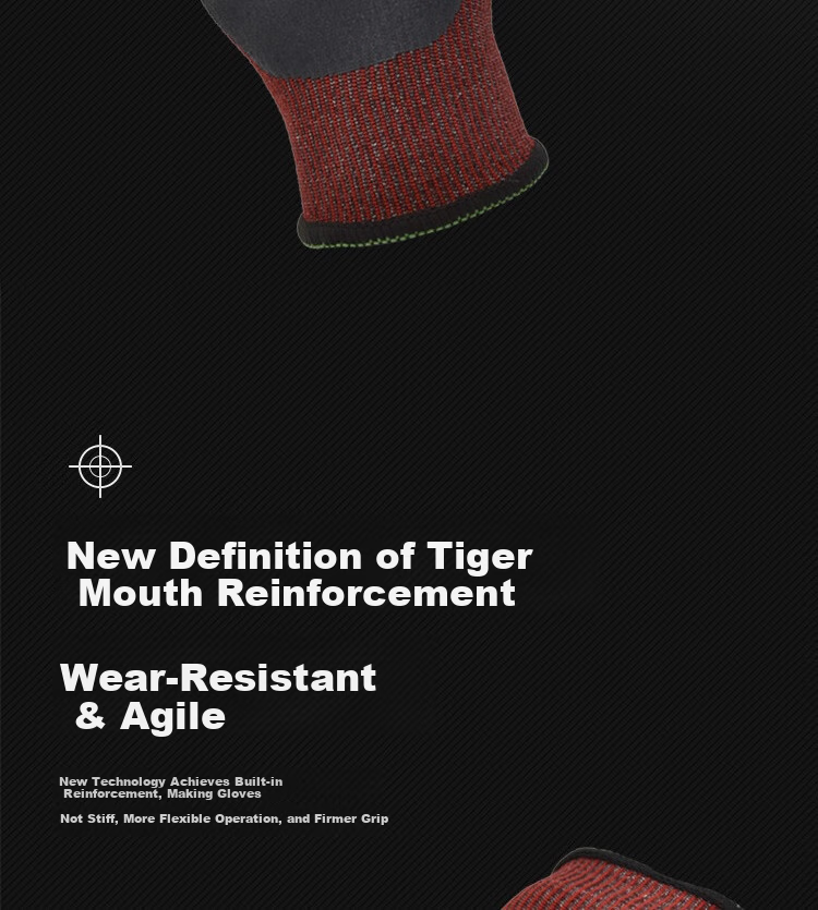 Sailite Cut-Resistant Gloves D-Level 1 Pair 18-Gauge Skin-Friendly Feel Reinforced Thumb Nitrile Matte Anti-Oil Slip Touchscreen Compatible eB-544 Size 8 6