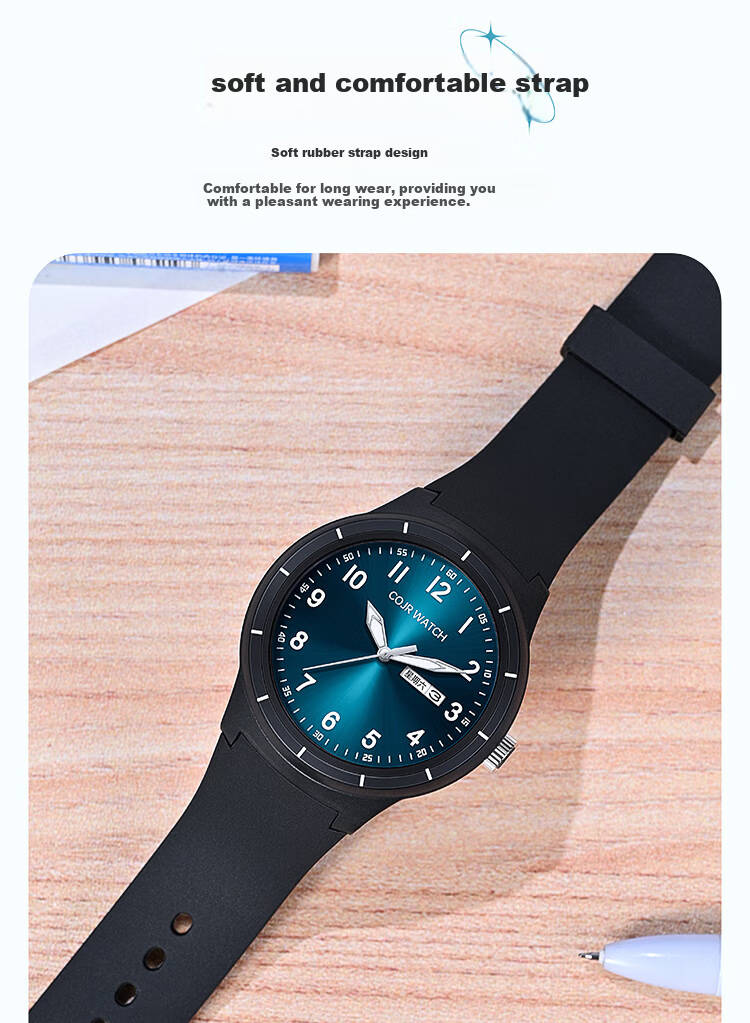 COJR Student Electronic Watch for Elementary and Middle School Boys Ages 6-12, Youth Quartz Exam Watch Back to School 7