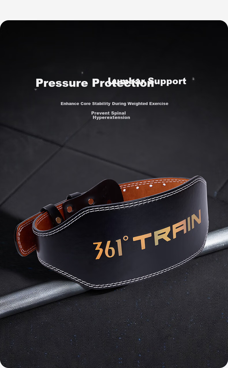 361° Fitness Belt Men Deadlift Squat Strength Training Weightlifting Protective Belt Size M 3