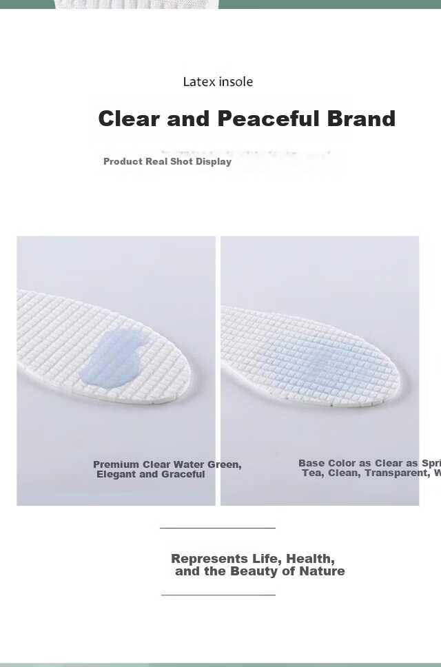 Vitality Summer Thin Latex Insoles Women's Barefoot Non-Slip Odor-Resistant Sweat-Absorbing Breathable Soft Elastic Long-Standing Comfort Military Training Men 10
