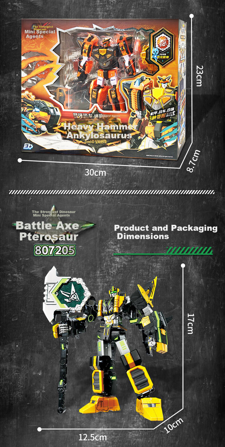 Mini Force X8 Strongest Dinosaur New Cool Play Edition Tyrannosaurus Battle King Transforming Mecha Boys Gift Children's Toy Set 7