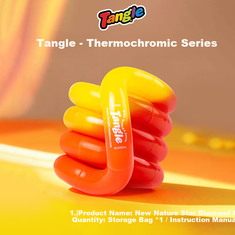 Tangle Official Temperature-Change Series Kids' Day Gift ADHD Training Color-Changing Stress Relief Toy