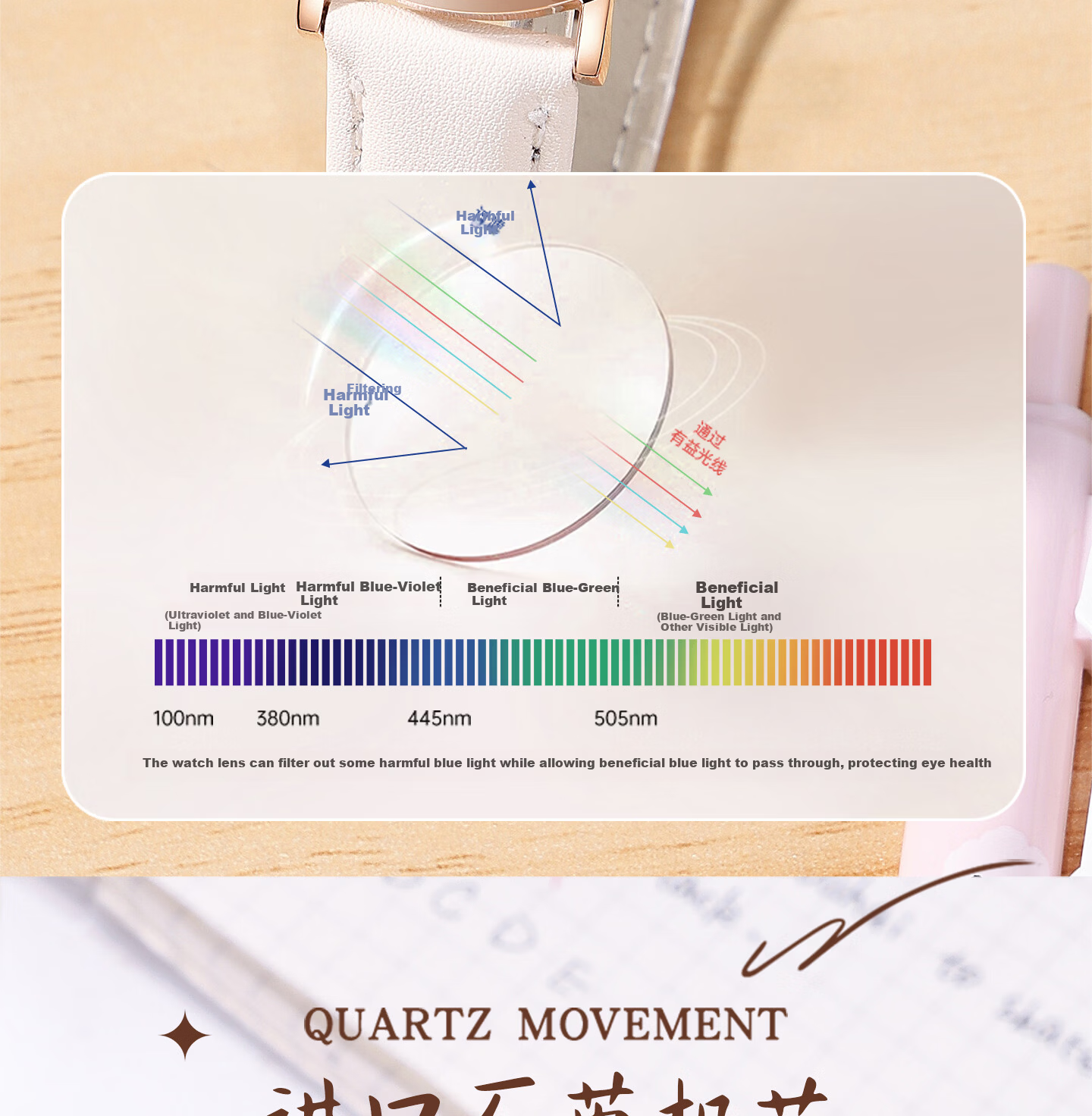 Bausch & Lomb Women's Watch Silent Quartz Sports Watch for High School Students Exam Gift 7