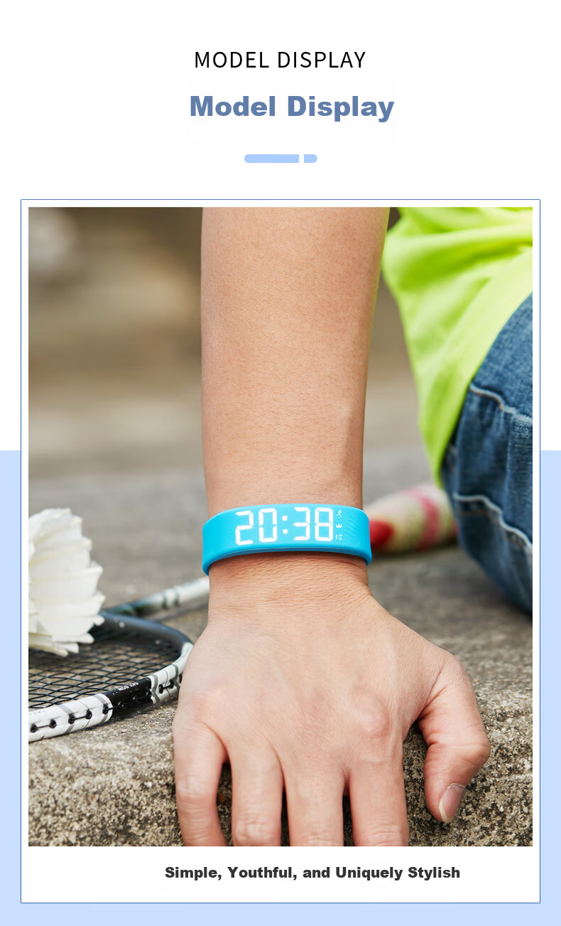 Koshi Alarm Clock Watch Student Outdoor Boys Multifunction Silent Vibration Smart Bracelet Children's Sports Electronic Watch for Men 10