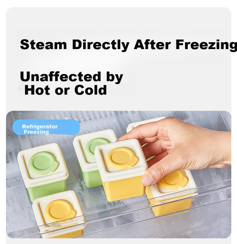 Lock&Lock Silicone Baby Food Freezer Tray Meat Puree Storage Box Frozen Food Container Kids Lunch Box 4