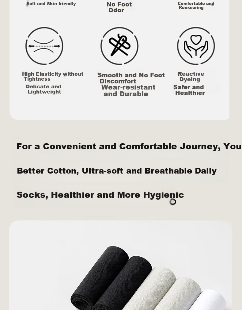 Langsha Disposable Socks Unisex Travel Portable Pull-Out Cotton Socks Daily Use Wash-Free Socks 2